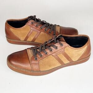 Kenneth Cole Brand Wagon 2 Tan Brown Leather Sneakers Shoes Men 9